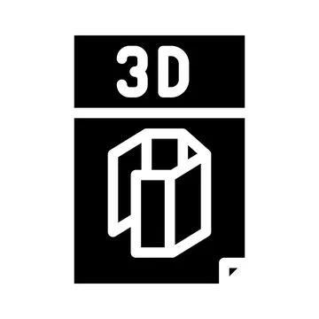 Computer file for printing on printer glyph icon vector illustration Stock Illustration