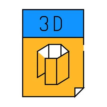 Computer file for printing on printer icon color illustration Stock Illustration