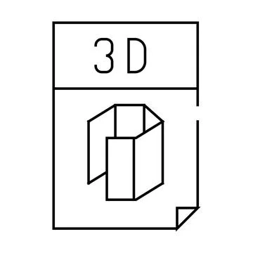Computer file for printing on printer line icon vector illustration Stock Illustration
