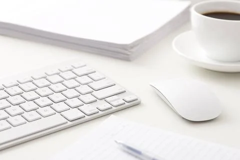  Computer, files and coffee on office desk Beijing China Copyright: xQiexF... Stock Photos