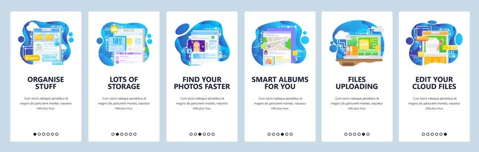 Computer files cloud storage, edit file online, photo upload, orginizer. Mobile 스톡 일러스트