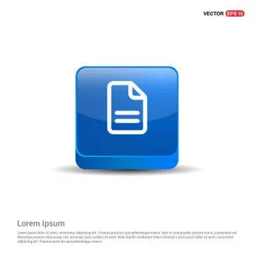 Computer Files Icons - 3d Blue Button イラスト素材