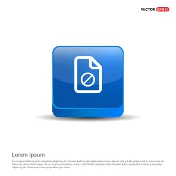 Computer Files Icons - 3d Blue Button Stock Illustration