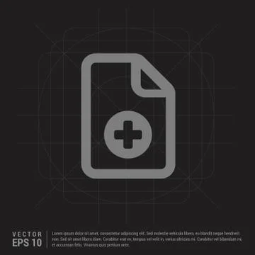 Computer Files Icons - Black Creative Background Stock Illustration