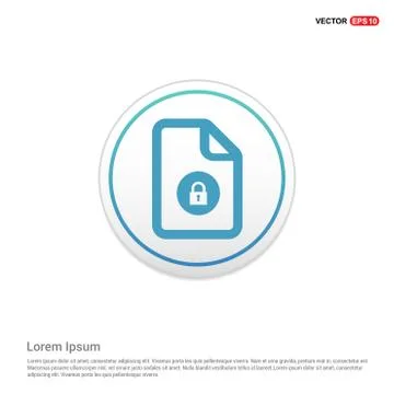 Computer Files Icons - white circle button Stock Illustration