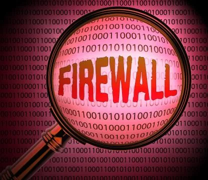 Computer Firewall Indicates No Access 3d Rendering Stock Illustration
