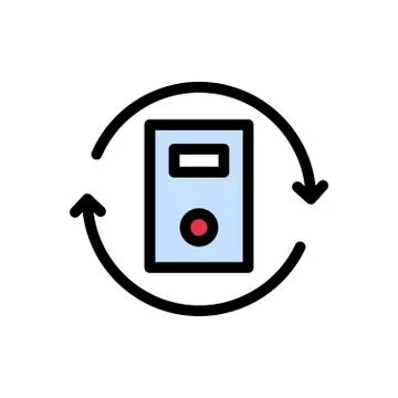 Computer flat color icon Stock Illustration