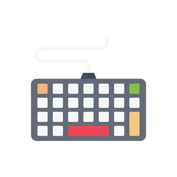 Computer flat color icon Illustrazione stock