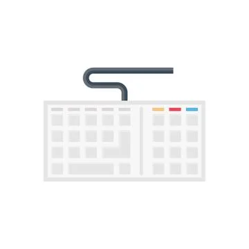 Computer flat color icon 스톡 일러스트