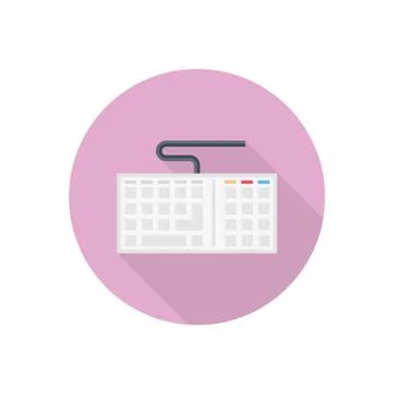 Computer flat color icon 스톡 일러스트