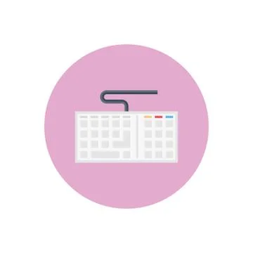 Computer flat color icon Illustrazione stock