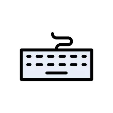 Computer flat color icon Illustrazione stock