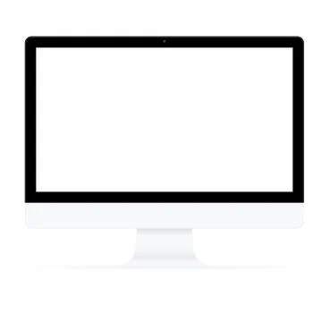 Computer flat design vector drawing on white background Illustrazione stock