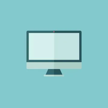 Computer Flat Icon Stock Illustration
