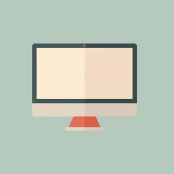 Computer Flat Icon Stock Illustration
