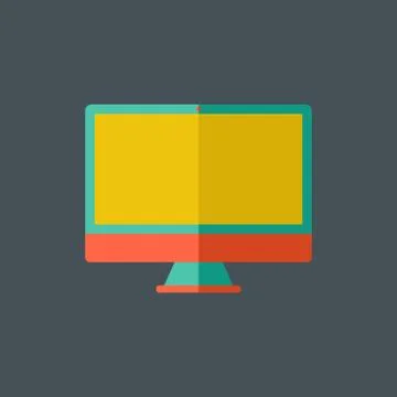 Computer Flat Icon Stock Illustration