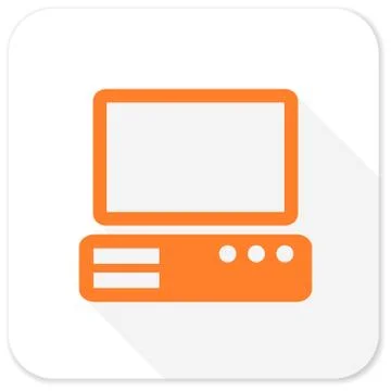 Computer flat icon Stock Illustration