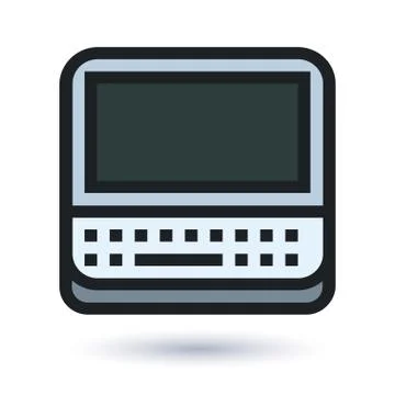 Computer flat icon Stock Illustration