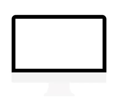 Computer flat icon with vector Stock Illustration