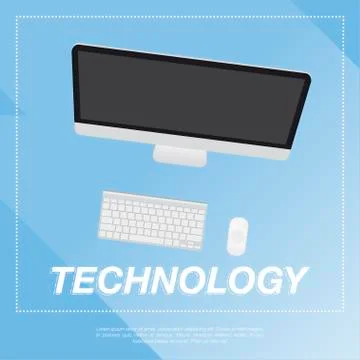 Computer flat vector illustration. 库存插图