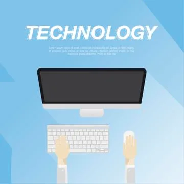 Computer flat vector illustration. Illustrazione stock