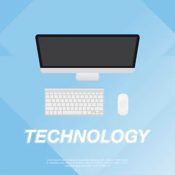 Computer flat vector illustration. 库存插图