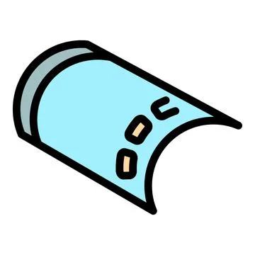 Computer flexible screen icon color outline vector 스톡 일러스트