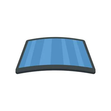 Computer flexible screen icon flat isolated vector Illustrazione stock