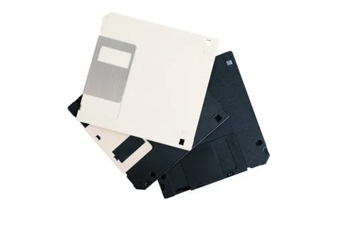 Computer floppy disks isolated on white Stock Photos