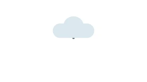 A computer with a fluffy cloud hovering above it, symbolizing cloud computi.. Stock Footage 333462009