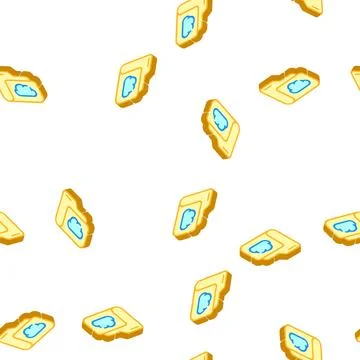 Computer folder cloud storage isometric icon seamless pattern Stock Illustration