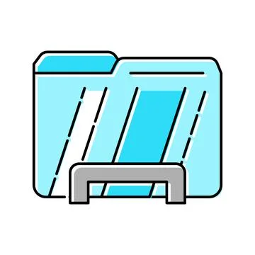 Computer folder color icon vector illustration Stock Illustration