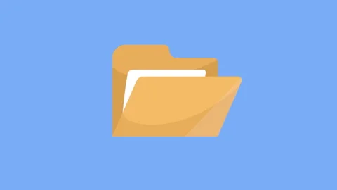 Computer folder file documents animation Stock Footage 246519927