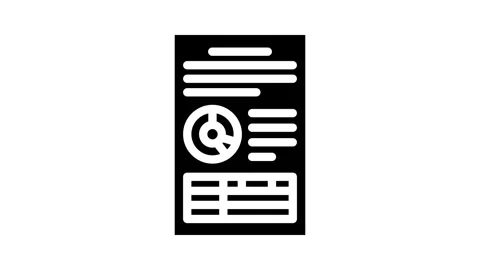 Computer folder glyph icon animation Stock Footage 326747426