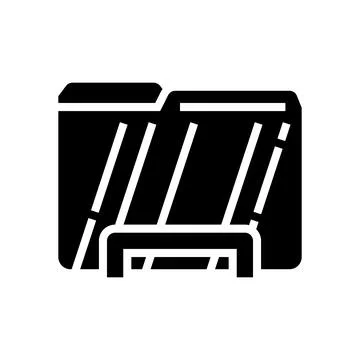 Computer folder glyph icon vector illustration 스톡 일러스트