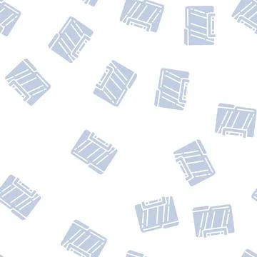 Computer folder glyph seamless pattern Stock Illustration