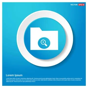 Computer Folder Icon Abstract Blue Web Sticker Button Stock Illustration