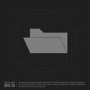 Computer Folder Icon - Black Creative Background Stock-Illustration