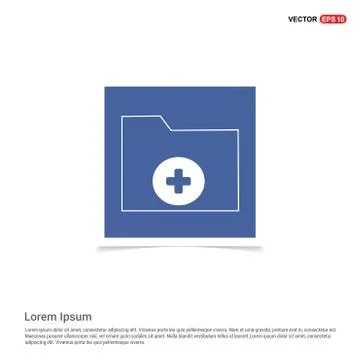 Computer Folder Icon - Blue photo Frame Stock Illustration