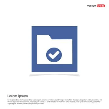 Computer Folder Icon - Blue photo Frame Stock Illustration