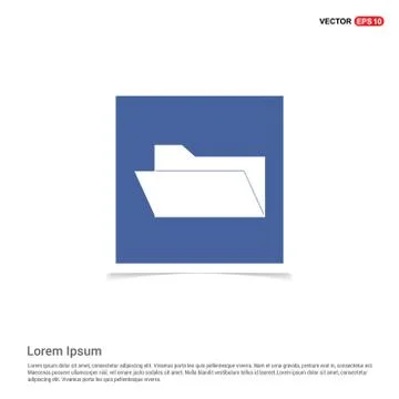 Computer Folder Icon - Blue photo Frame Stock Illustration