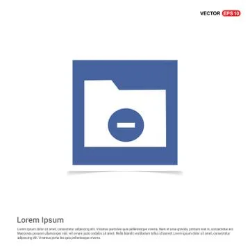 Computer Folder Icon - Blue photo Frame Illustrazione stock