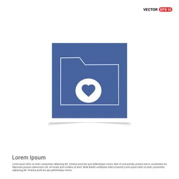 Computer Folder Icon - Blue photo Frame Stock Illustration