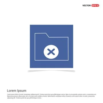 Computer Folder Icon - Blue photo Frame Stock Illustration