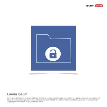 Computer Folder Icon - Blue photo Frame Stock Illustration
