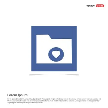 Computer Folder Icon - Blue photo Frame イラスト素材