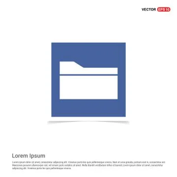 Computer Folder Icon - Blue photo Frame Stock Illustration