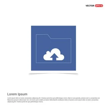 Computer Folder Icon - Blue photo Frame Illustrazione stock