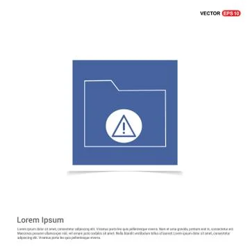 Computer Folder Icon - Blue photo Frame Stock Illustration