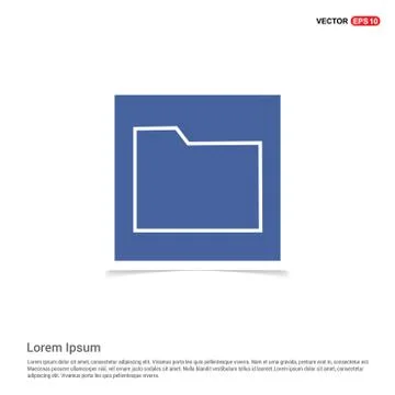 Computer Folder Icon - Blue photo Frame Stock Illustration